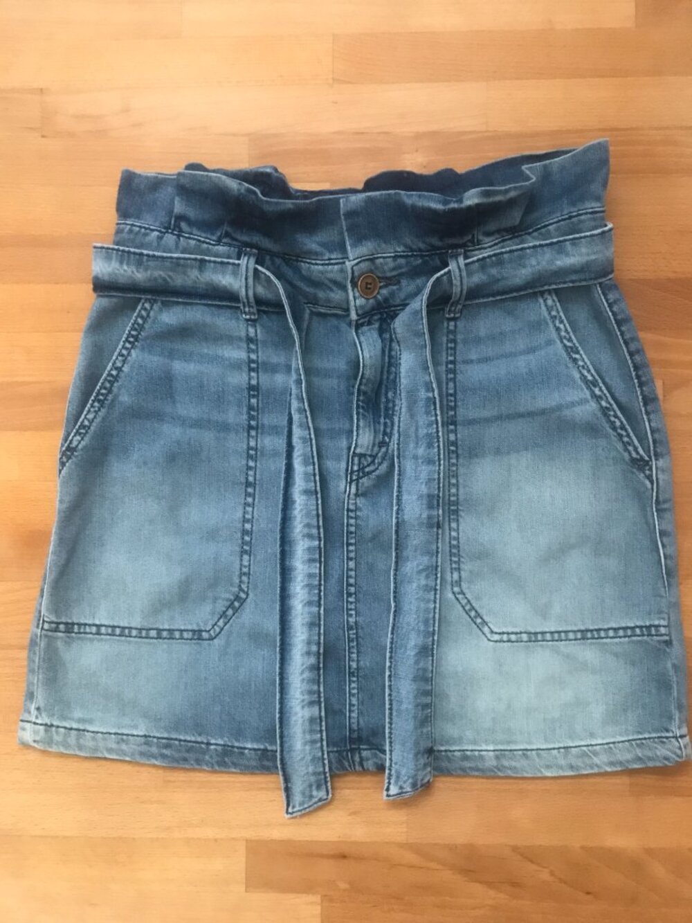 Free People Blue Denim Mini Skirt Splendor In The Grass Size 8 - Picture 4 of 12